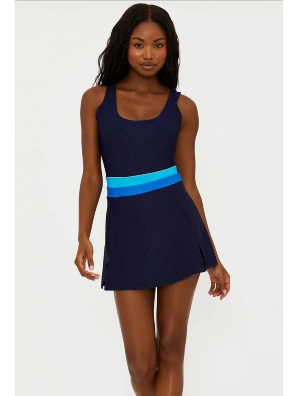 Beach Riot Remi Dress navy marine colorblock tennis skort read description